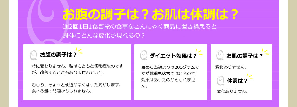 お腹の調子は？お肌は体調は？
